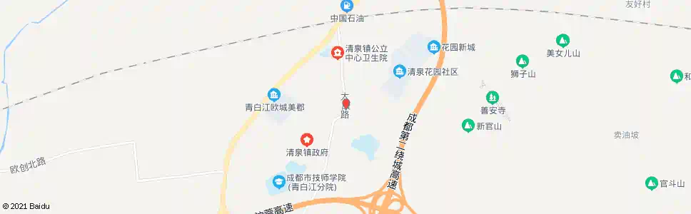 成都清泉场_公交站地图_成都公交_妙搜公交查询2024