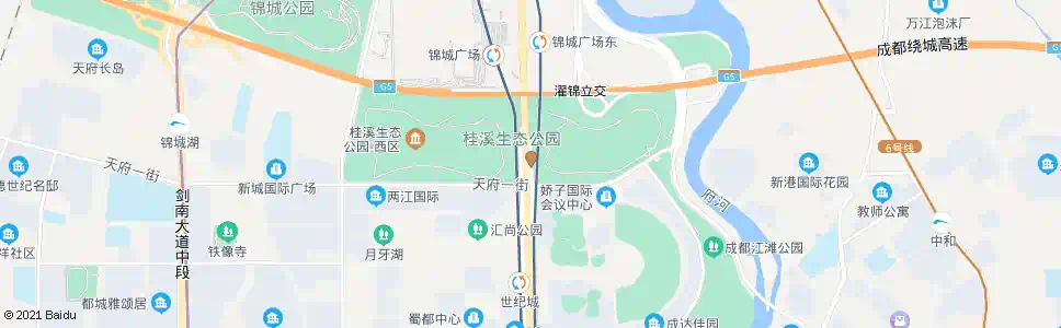 成都天府大道世纪城路口北_公交站地图_成都公交_妙搜公交查询2024