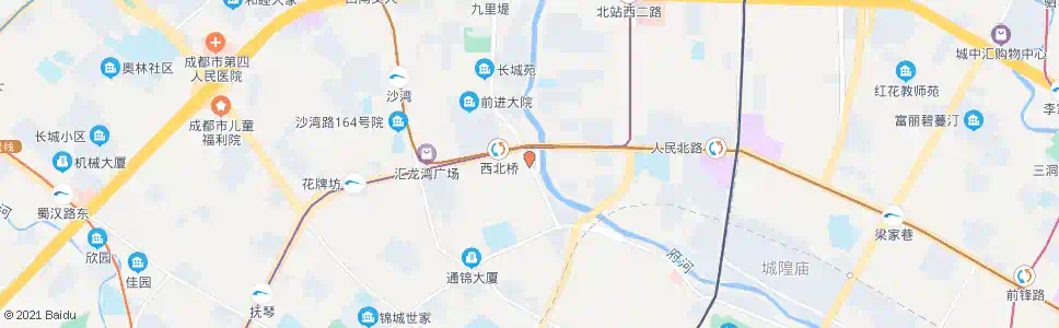 成都西体北路北_公交站地图_成都公交_妙搜公交查询2024