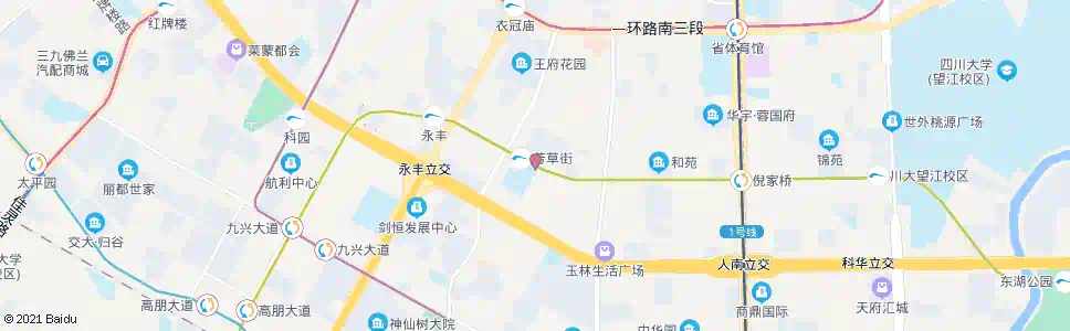 成都芳草东街西_公交站地图_成都公交_妙搜公交查询2024