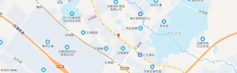 成都红光大道红光右支路口_公交站地图_成都公交_妙搜公交查询2024