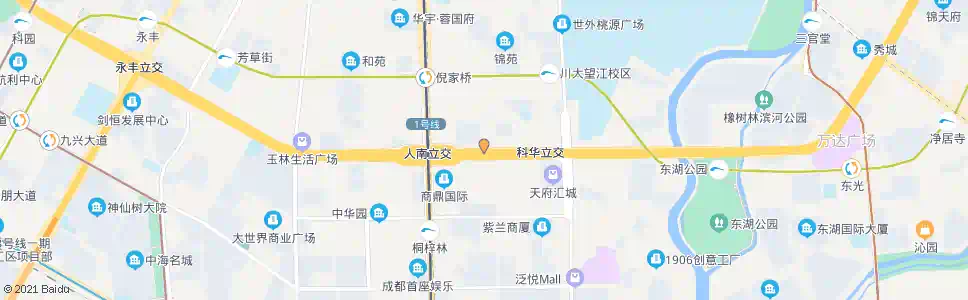 成都人南立交东站_公交站地图_成都公交_妙搜公交查询2024