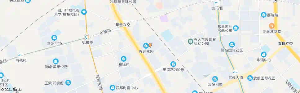 成都果堰街_公交站地图_成都公交_妙搜公交查询2024