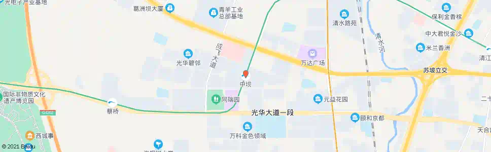 成都中坝路口_公交站地图_成都公交_妙搜公交查询2024