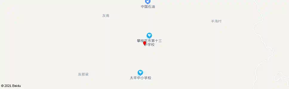 攀枝花十三中小学校_公交站地图_攀枝花公交_妙搜公交查询2024