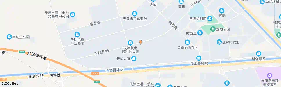 天津eod总部港北_公交站地图_天津公交_妙搜公交查询2024