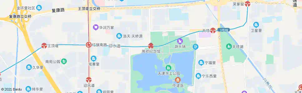 天津周邓纪念馆站_公交站地图_天津公交_妙搜公交查询2024