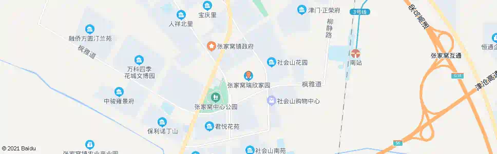 天津张家窝瑞欣家园_公交站地图_天津公交_妙搜公交查询2024