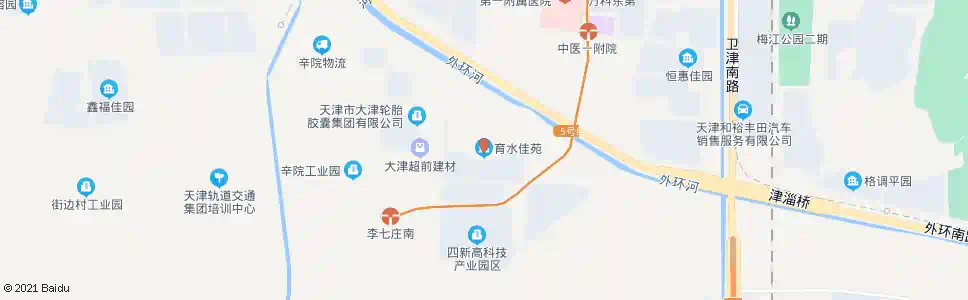 天津育水佳苑_公交站地图_天津公交_妙搜公交查询2024