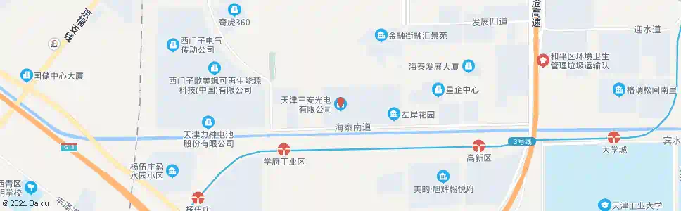 天津三安光电_公交站地图_天津公交_妙搜公交查询2024