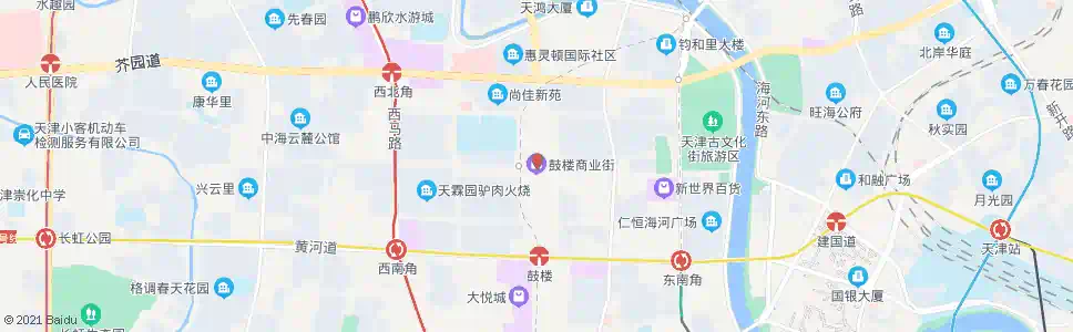 天津鼓楼商业街_公交站地图_天津公交_妙搜公交查询2024