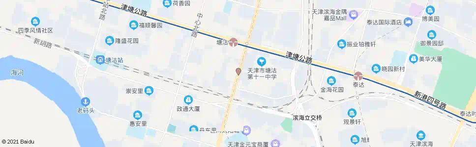 天津塘沽地道口_公交站地图_天津公交_妙搜公交查询2024