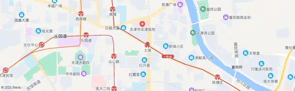 天津土城_公交站地图_天津公交_妙搜公交查询2024