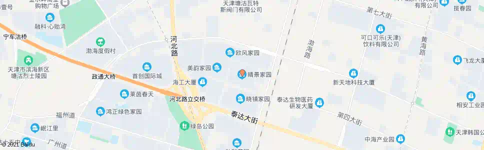 天津晴景家园_公交站地图_天津公交_妙搜公交查询2024