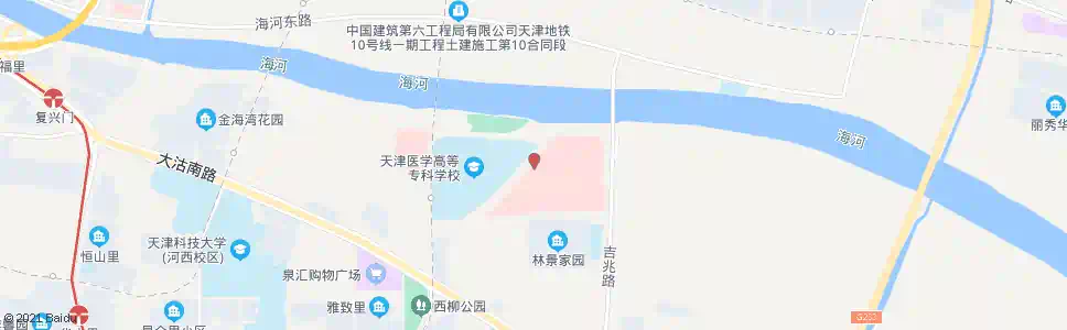 天津胸科医院_公交站地图_天津公交_妙搜公交查询2024