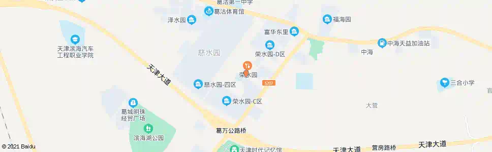 天津荣水园_公交站地图_天津公交_妙搜公交查询2024